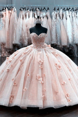 Light Pink Ball Gown Dresses For 15th Birthday