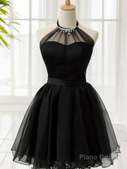 A-Line/Princess Halter Short/Mini Tulle Homecoming Dresses