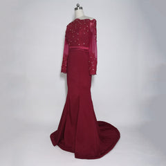 Burgundy Long Off the Shoulder Long Sleeves Mother of The Bride Dresses