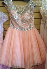 Custom Made Round Neck Pink Short Prom Dresses, Short Graduation Dresses, Short Homecoming Dresses