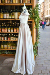 Elegant Off the Shoulder Satin Bridesmaid Dress