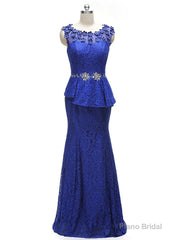 Elegant Royal Blue A-line Half Sleeves Lace Mother Of The Bride Dresses