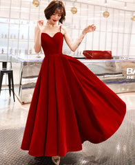 Burgundy velvet tea length prom Dresses party Dresses