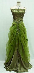 Fashion Sexy Green Tulle Evening Dress With Beading