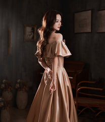 Lovely Bow Satin Long Ball Gown Formal Dresses