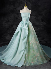 Green Ball Gown Strapless Embroidery Quinceanera Dresses