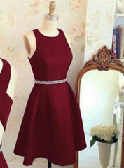 Homecoming Dresses Burgundy Party Dresses Short