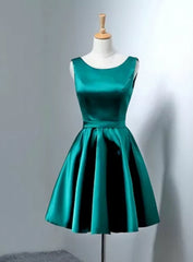 hunter green homecoming Dresses short prom Dresses gowns bow back cocktail dres