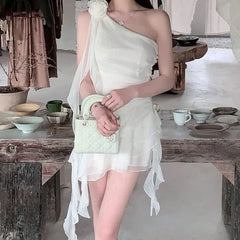 Dresses Short Front Long Back Asymmetrical Chiffon Dresses