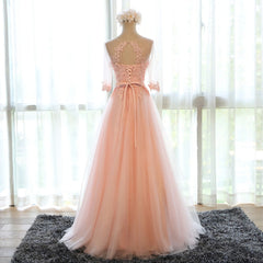 pink chiffon long womens long Evening Dresses