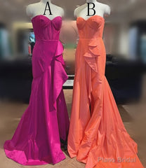 Strapless Mermaid Long Prom Dresses