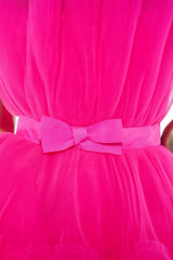 Hot Pink A-line Short Tulle Party Dress