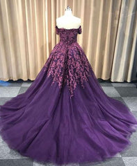 2024 Off Shoulder Regency Sweetheart Appliques Long Ball Gown Prom Dress